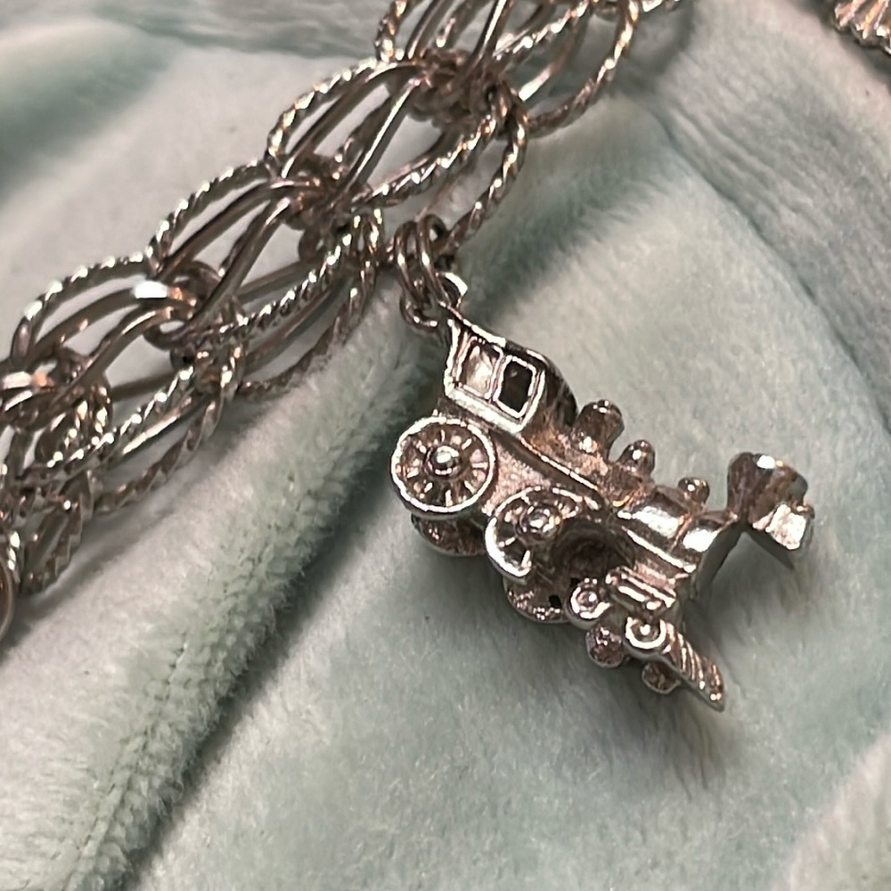 Sterling train charm